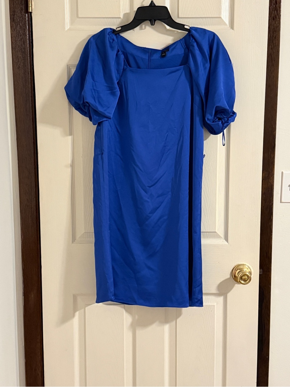 Ann Taylor Cobalt Blue Puff-Sleeve Mini Dress